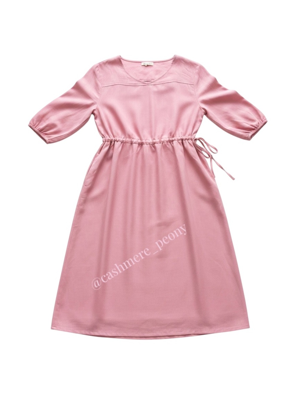 Lintico 100% Linen A-Line
Drawstring Waist Midi Cottage-core Dress
DIXIE Pink - Picture 2 of 9